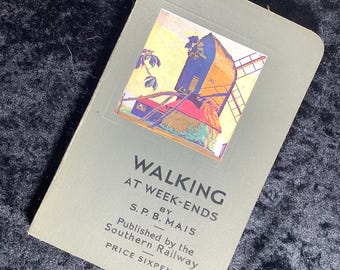 Original Southern Railway Publicity Book 1935 - Walking At Weekends SPB Mais
