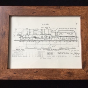 Vintage LMS Railway Patriot Class 5XP Locomotive Picture Steam Loco Diagram
