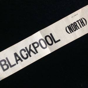Original British Railways Carriage Destination Label - Blackpool North