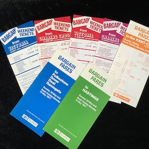Ulotki reklamowe BR Railway z lat 60. i 70. XX wieku – region południowy, wybrzeże Kentu