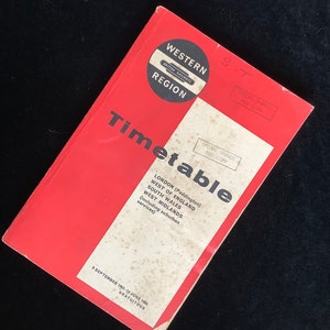 Original British Rail Railway Passenger Timetable Western Region Sept 1963 to June 1964