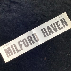 Original British Railways Carriage Destination Label - Milford Haven