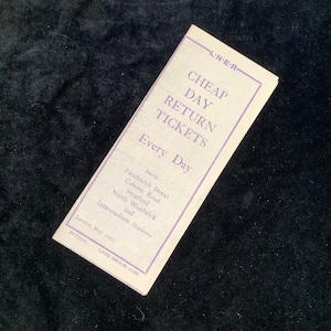 Oryginalna ulotka reklamowa kolei LNER, 1929 Liverpool Street