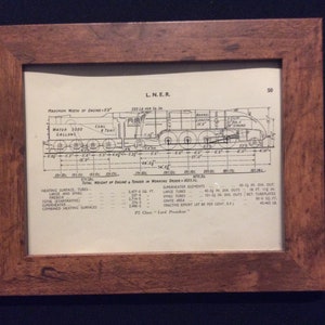 Vintage LMS Railway Locomotive Picture P2 Lord President Class Steam Loco Diagram