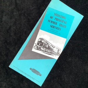 Ulotka z rozkładem jazdy pociągów BR Railway z 1957 r. – Wybór głównych letnich połączeń kolejowych