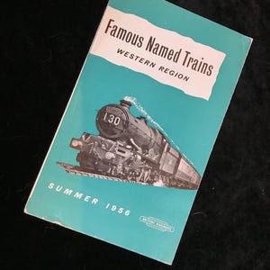 Oryginalna ulotka reklamowa British Railways Western z 1956 r. Słynne pociągi o znanych nazwach