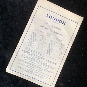 Original LNER Railway Handbill 1937 Geldeston Ellingham Bungay Harleston Pullman Aldeburgh Framlingham Liverpool St