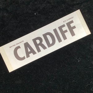 Original British Railways Carriage Destination Label - Newton Abbot