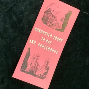 Oryginalna ulotka reklamowa British Railways Southern ok. 1959 r. – Rye & Canterbury Oprowadzanie