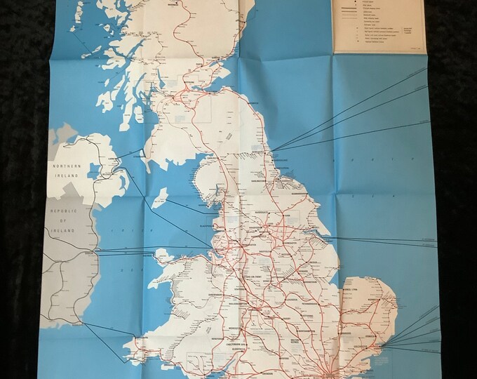 1988 Original Railway Network Map - Etsy
