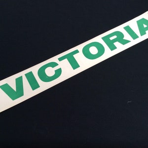 Original British Railways Carriage Window Destination Label - Victoria