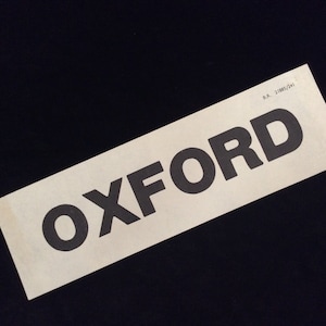 Original British Railways Carriage Destination Label - Oxford