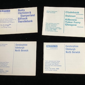 Original British Railway Scottish Region Pocket Timetable Collection 1960er Jahre Schottland