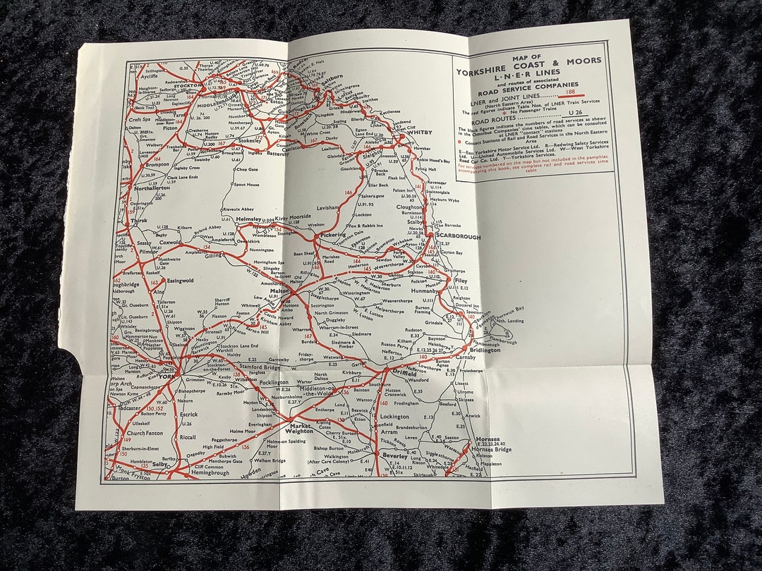 LNER London North Eastern Railway Yorkshire Coast & Moors Diagrama de ...