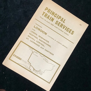 Manuale originale delle ferrovie britanniche 1965 - Lewes Newhaven Seaford Eastbourne Bexhill Central St Leonard&#39;s Hastings