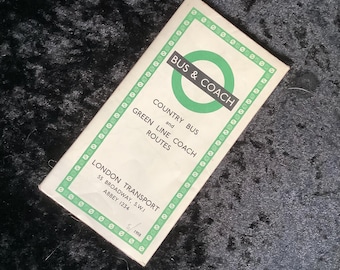 Original London Transport Green Line Buslinien & Country Bus Maps 1958