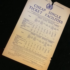 Original GWR Great Western Railway Handbill 1934 Birmingham Tyseley Hall Green Yardley Olton