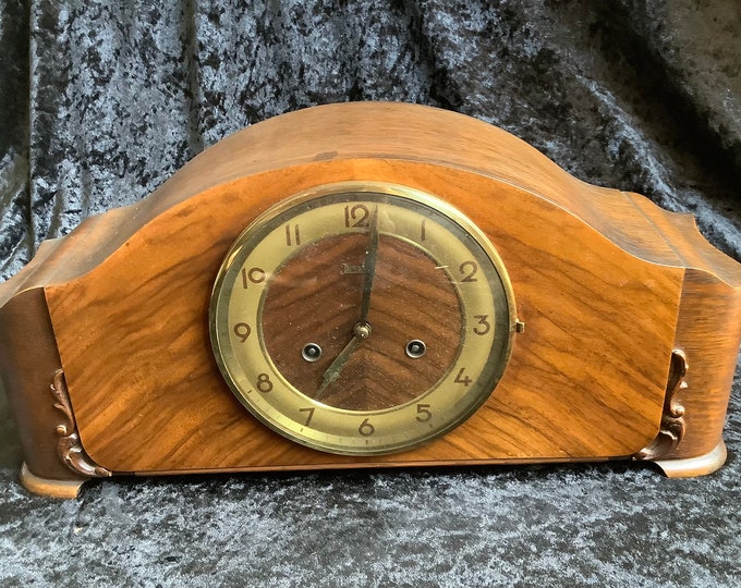 Original Vintage Chiming Mantel Clock German Junghans Ting Tang Good