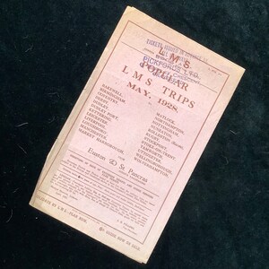 Original LMS Railway Handbill 1928 Birmingham Coventry Stockport Wolverhampton Derby MatlockLeicester Liverpool Manchester Nottingham