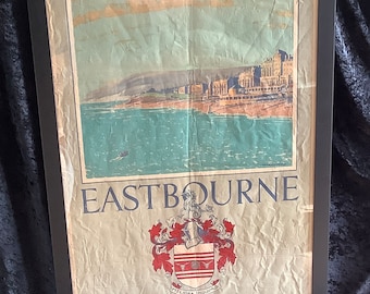 Original British Railway Poster 1948 Southern Region Eastbourne - Framed