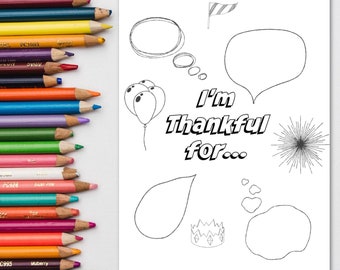 Thankful Printable, School Counselor Worksheet, Gratitude Worksheet, Mindfulness Activity For Kids and Teenagers, Play Therapy Printable