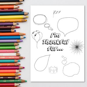 Thankful Printable, School Counselor Worksheet, Gratitude Worksheet, Mindfulness Activity For Kids and Teenagers, Play Therapy Printable