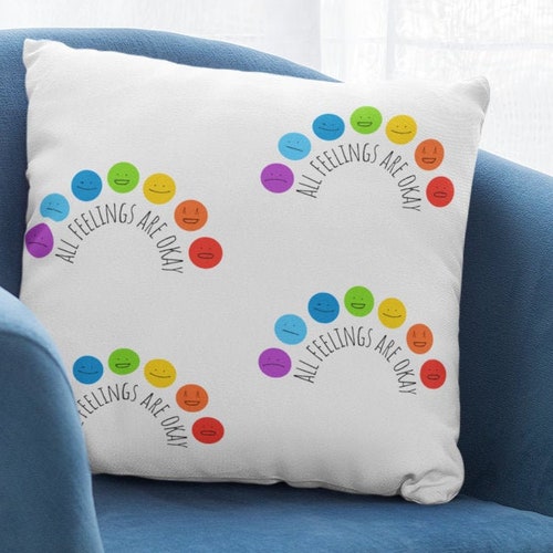 Feelings Pillow Therapy Pillow Child Therapy Office Decor Etsy