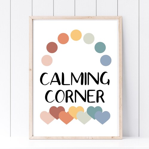 Calming Corner Posters Calm Corner Sign Counselor Office Decor Etsy