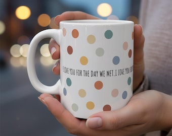 Ik hou van jou koffiemok Romantische dagelijkse herinnering Cadeau voor hem of haar Valentijnsdag, verjaardag of jubileum