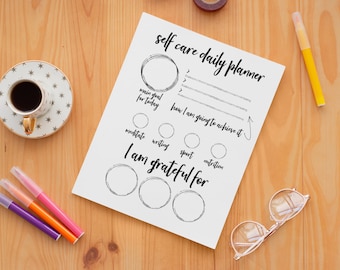 Gratitude Journal Printable, Self Care Journal Printable Planner, Self Care Planner Printable, Therapy Worksheet, Self Help Worksheet