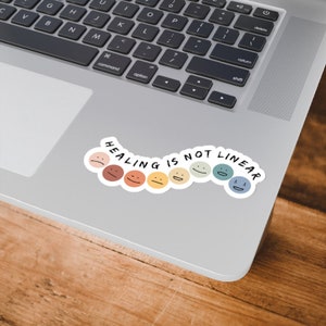 Healing is not linear Sticker, Mental Health Awareness, Positivity Sticker, For Bottle or Laptop, Psychology Sticker, Counselor Sticker