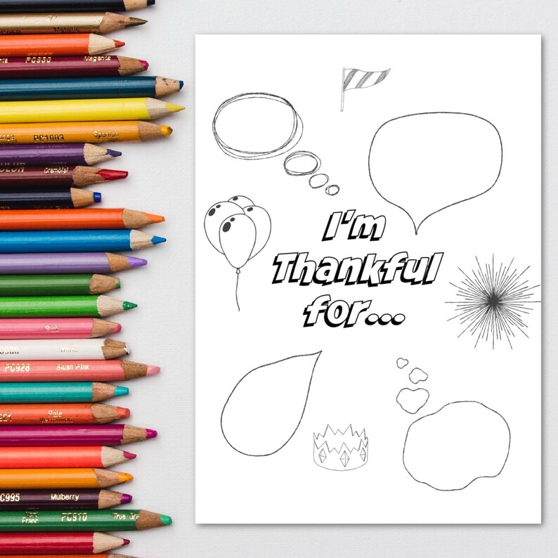 Thankful Printable, School Counselor Worksheet, Gratitude Worksheet, Mindfulness Activity For Kids and Teenagers, Play Therapy Printable image 1