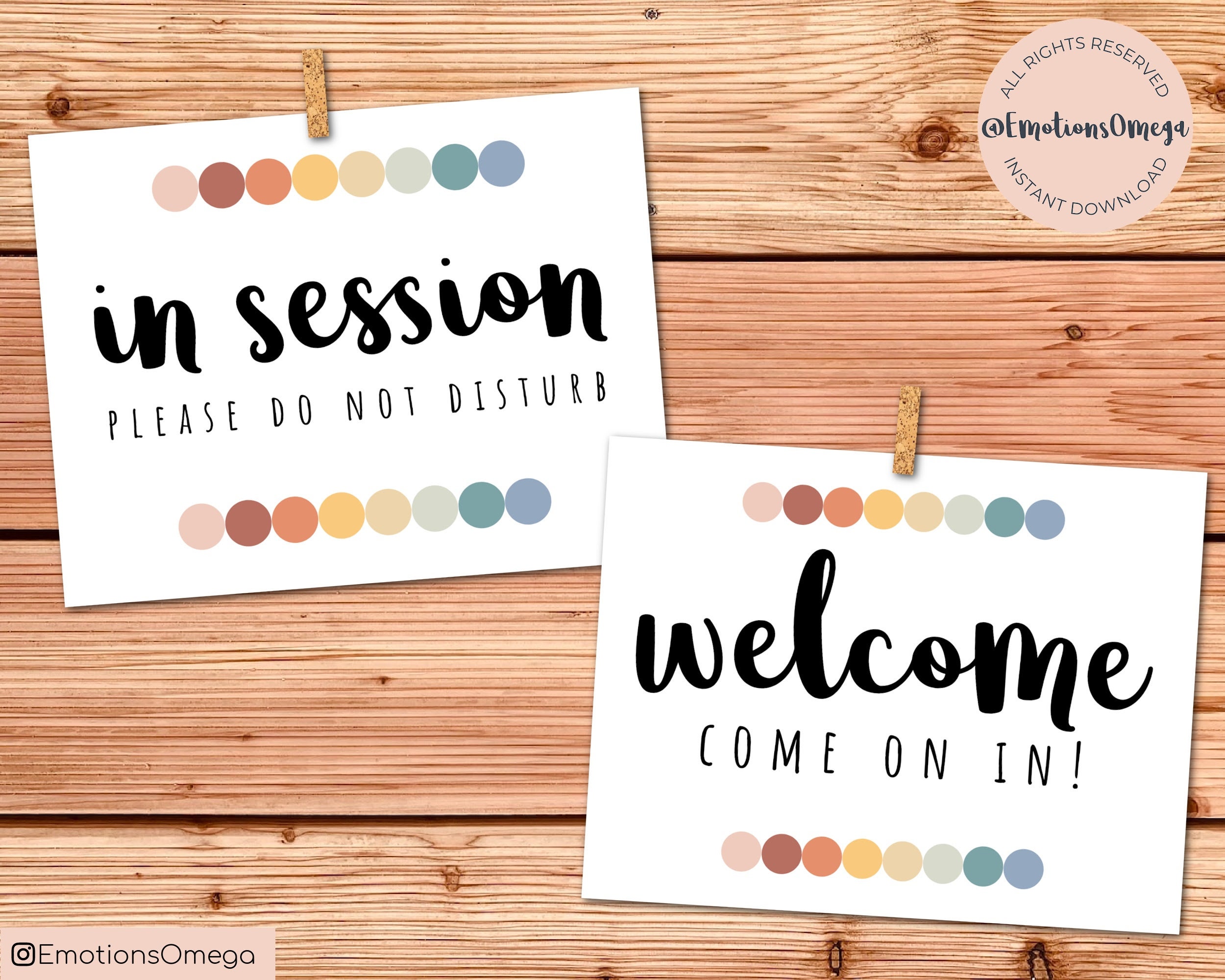In Session Do Not Disturb Printable Door Hanger for Therapist, Double ...