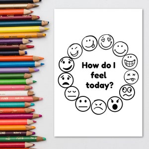 Feeling Poster Download - Printable emotions wheel for children | Play therapy worksheet for therapists and school counselor