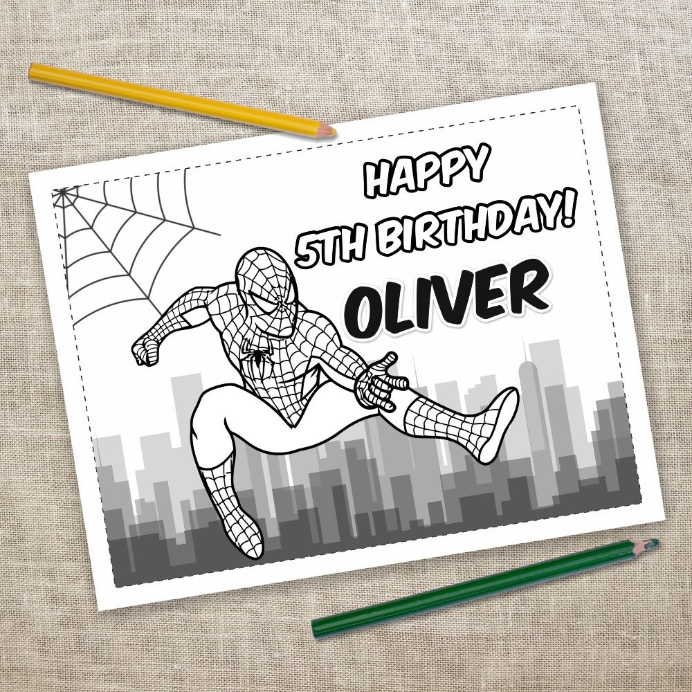 10 Spider-Man Birthday Coloring Pages for Party Fun