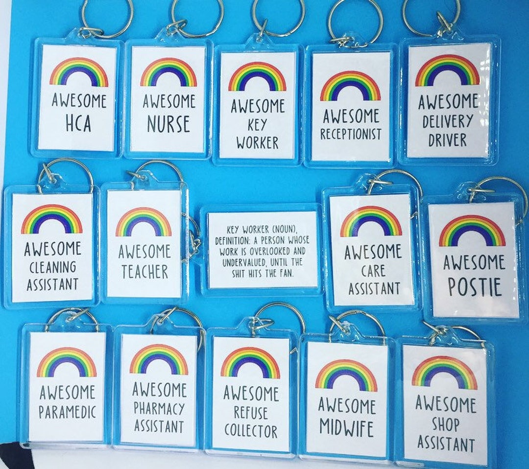 Occupation Job Rainbow Key Worker Keyring. Definition Meme Etsy UK