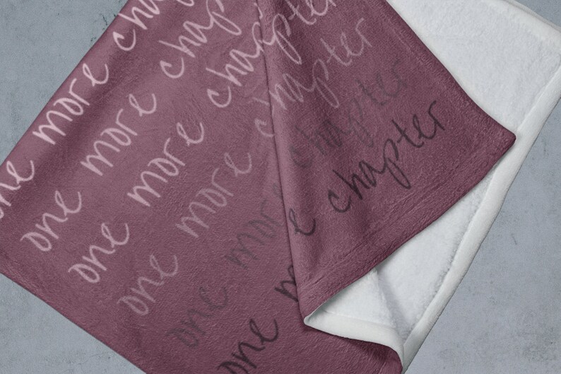 Maroon One More Chapter Book Reading Blanket for Bookworm Gifts Bookish