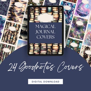 Magical Journal Covers for Goodnotes Digital Download Reading Journal Fantasy Planner Covers for Book Lover Fantasy Digital Cover IPad App