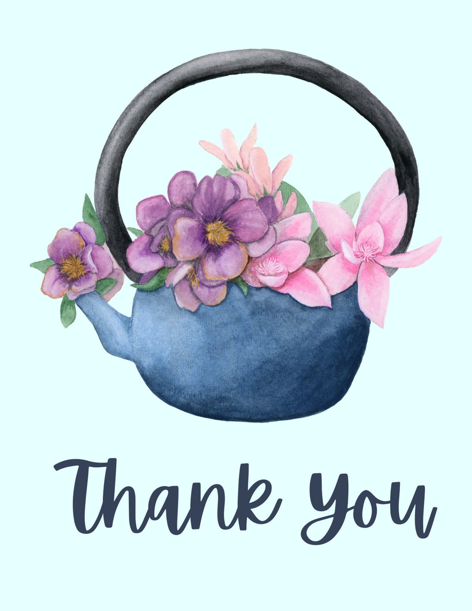 Downloadable Teapot Thank You Card PDF - Etsy