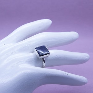 Anatolian Handcrafted Lapis Lazuli Ring 925 Sterling Silver Handcrafted Hammered Ancient Gemstone Ring Women&#39;s day Gift