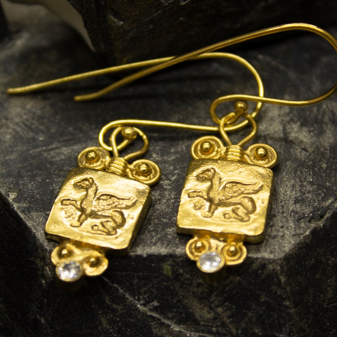 Pegasus Coin Earrings