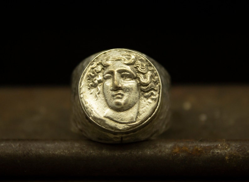 Ancient Medusa Coin Signet Ring Medusa Signed Coin Ring - Etsy