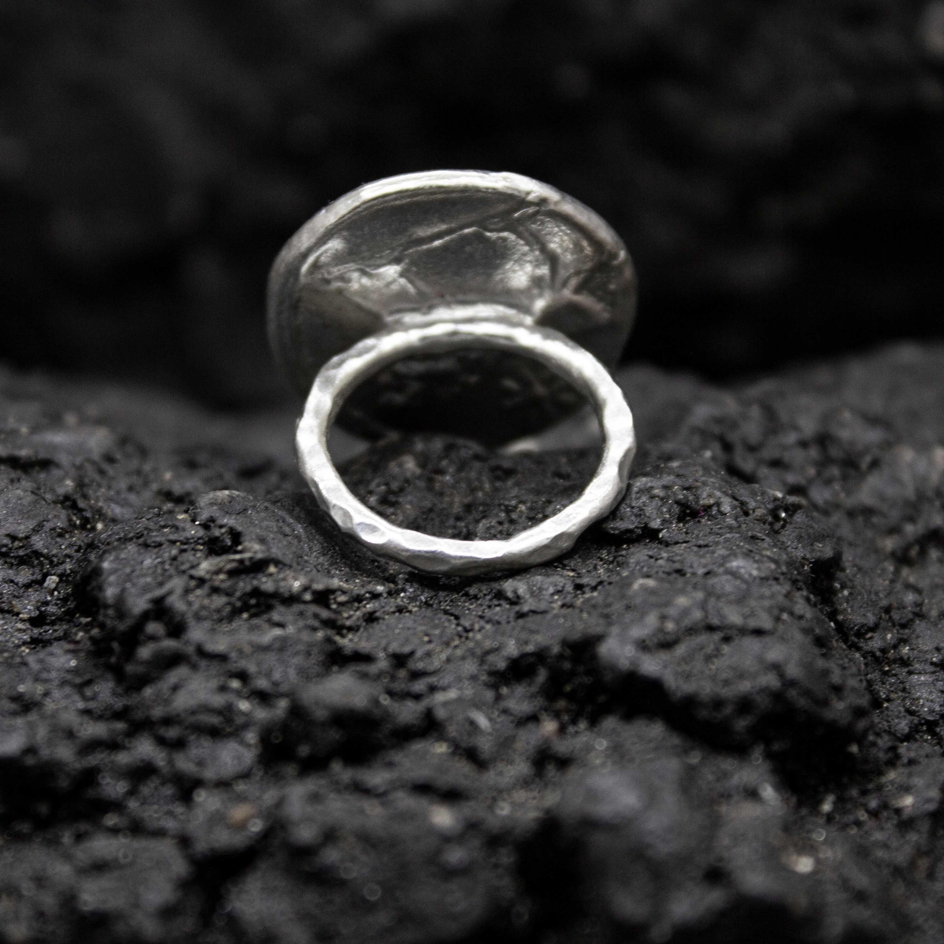 Ancient Greek Hercules Wrestling Signet Coin Ring | 925 Sterling