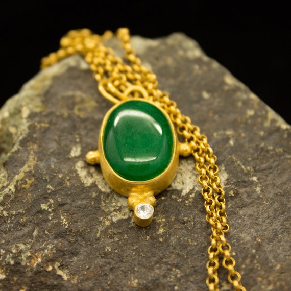 Amazon.com: Jade Necklace Handmade Natural Green Jade Pendant 925 Sterling  Silver Necklaces for Women, Good Luck Jewelry Gifts for Mom Wife Girlfriend  : Handmade Products