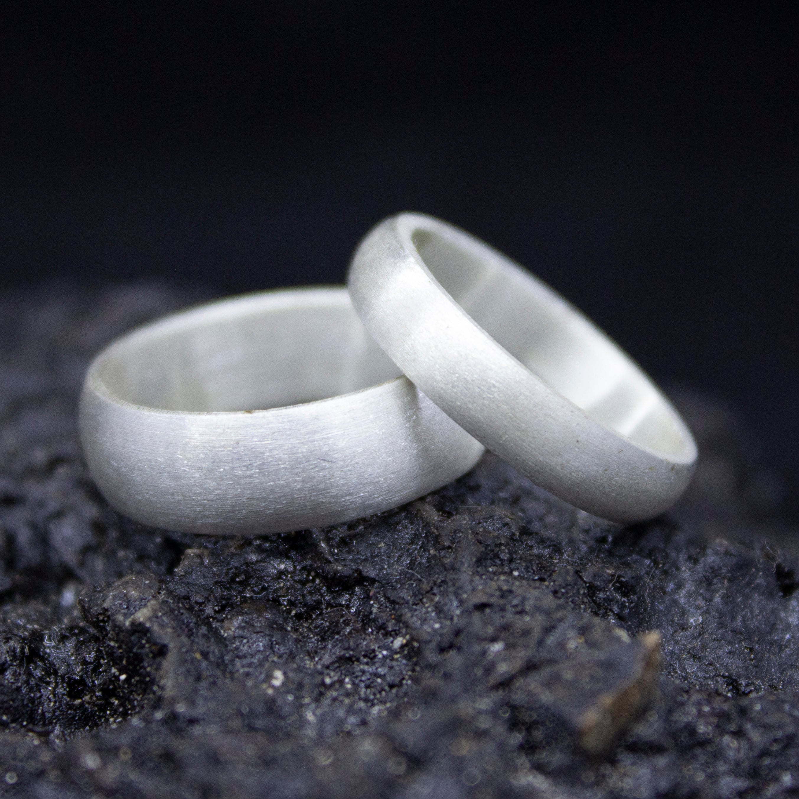 調節可能 Freely Sterling Silver925 Ring with Matte Finish Satin Matte Ring | 925 Sterling Silver Ring | 4-6 Mm Wedding