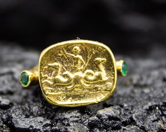 Cheval Bague Enfant GarÃ§on Chevalière D'art Romain Chevaux Plaqué