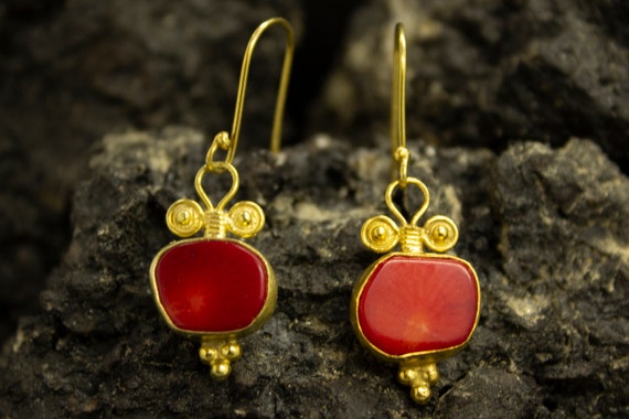 Etsy cheap coral earrings