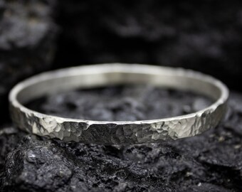 Handmade Bangle Bracelet | 925 Sterling Silver Bracelet | Fashion Trend Bracelet | Silver Thin Bangle Bracelet  | Gift for Her by Pellada