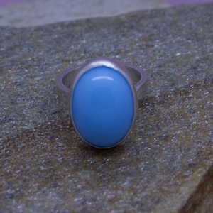 Anatolian Handcrafted Turquoise Stone Ring 925 Sterling Silver Handcrafted Hammered Ancient Gemstone Ring Women&#39;s Day Gift by Pellada