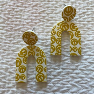 Smiley Face Earrings - Cottage Core - Quirky Earrings - Dangle Earrings - Gifts For Friends - Aesthetic - Smiley Face - Free Shipping